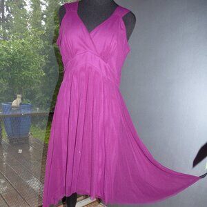 W QUIRKY PIN UP MARILYN MONROE STYLE GOTH WEDDING BERRY HI LOW DRESS CRUISE XL